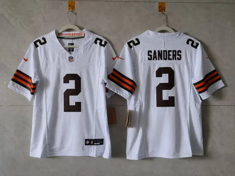 CLEVELAND BROWNS SHEDEUR SANDERS WHITE JERSEY