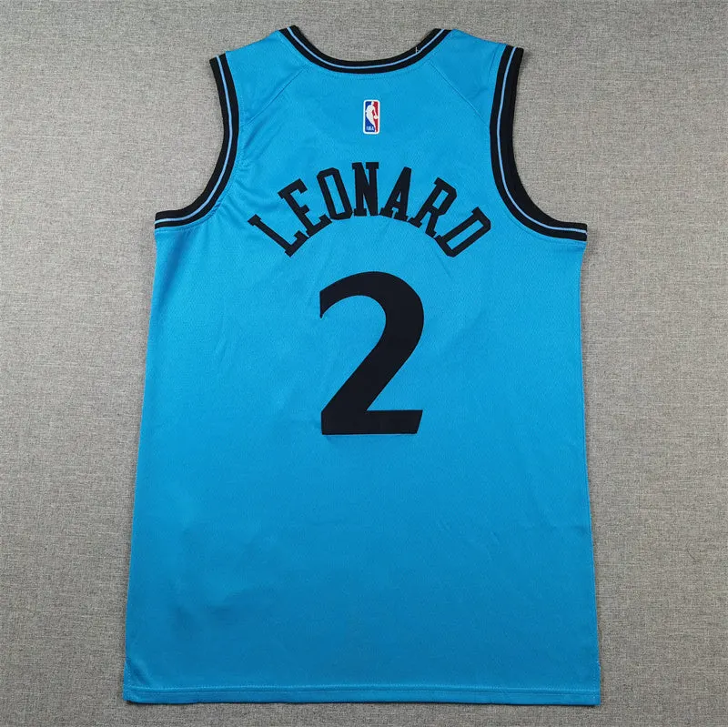 Kawhi Leonard Los Angeles Basketball Blue Jersey