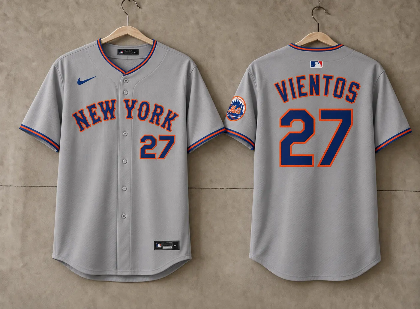 NEW YORK METS CUSTOM GRAY JERSEY
