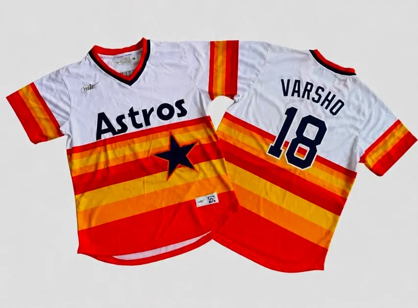 HOUSTON ASTROS DAULTON VARSHO ORANGE JERSEY