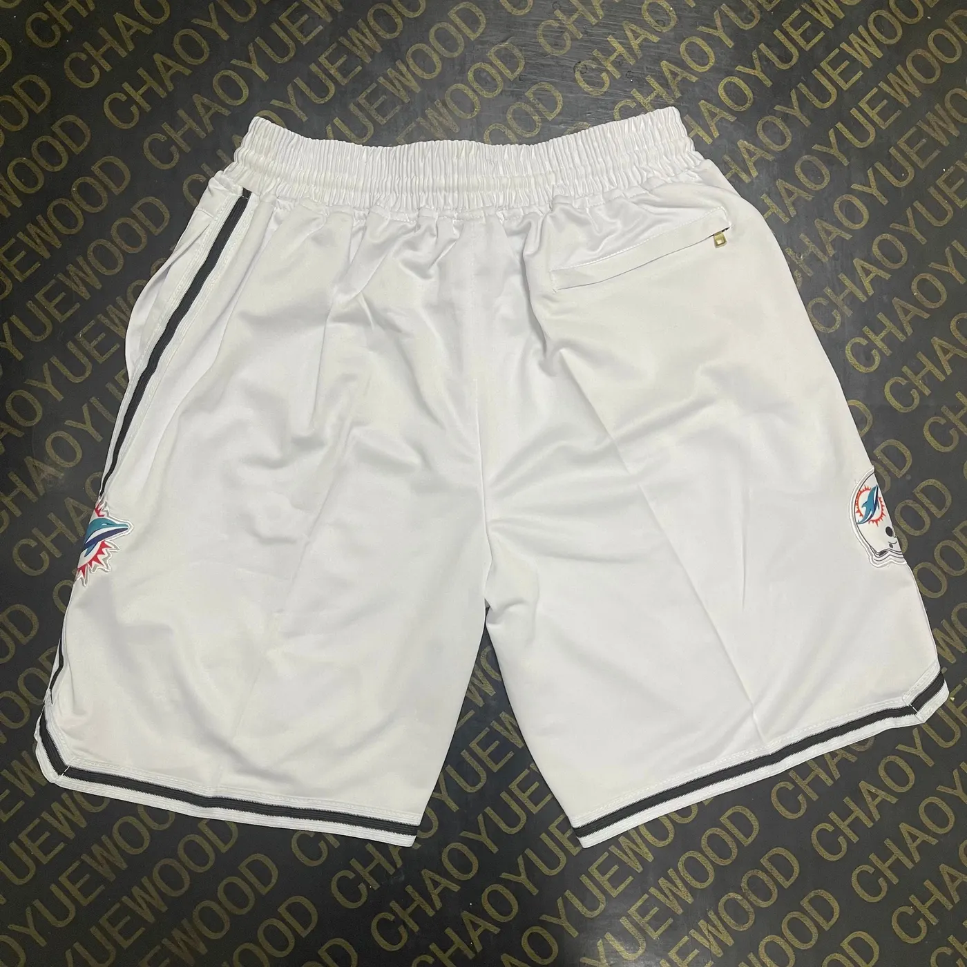 MIAMI DOLPHINS WHITE SHORTS