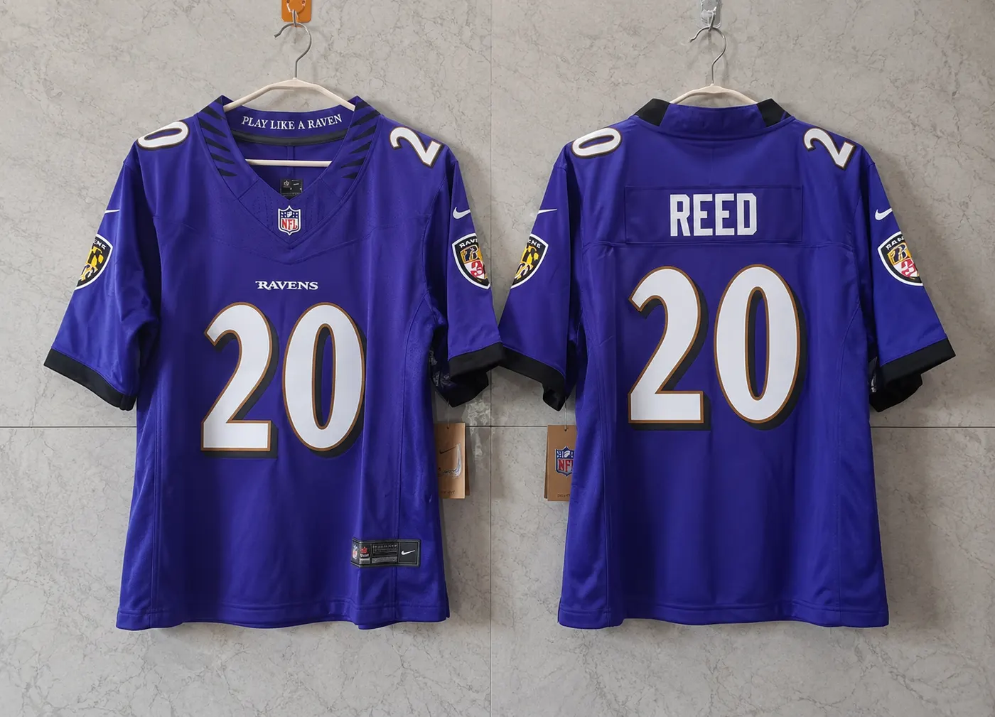 BALTIMORE RAVENS ED REED PURPLE JERSEY