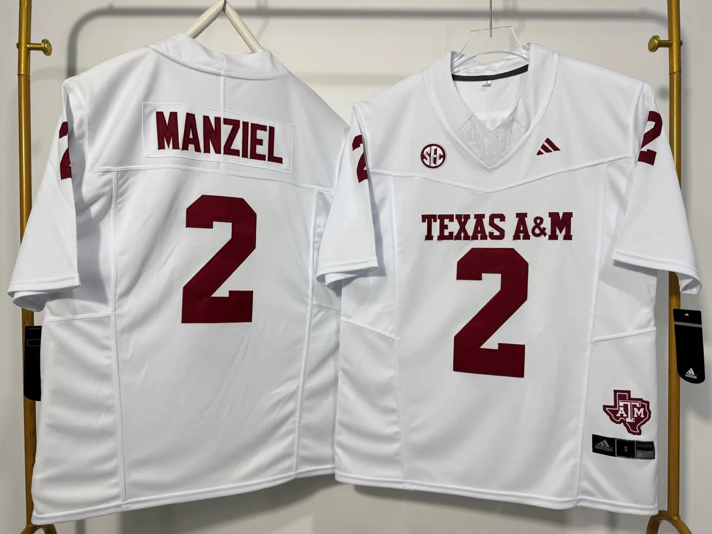 TEXAS A&M AGGIES JOHNNY MANZIEL WHITE JERSEY
