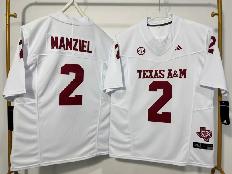 TEXAS A&M AGGIES JOHNNY MANZIEL WHITE JERSEY