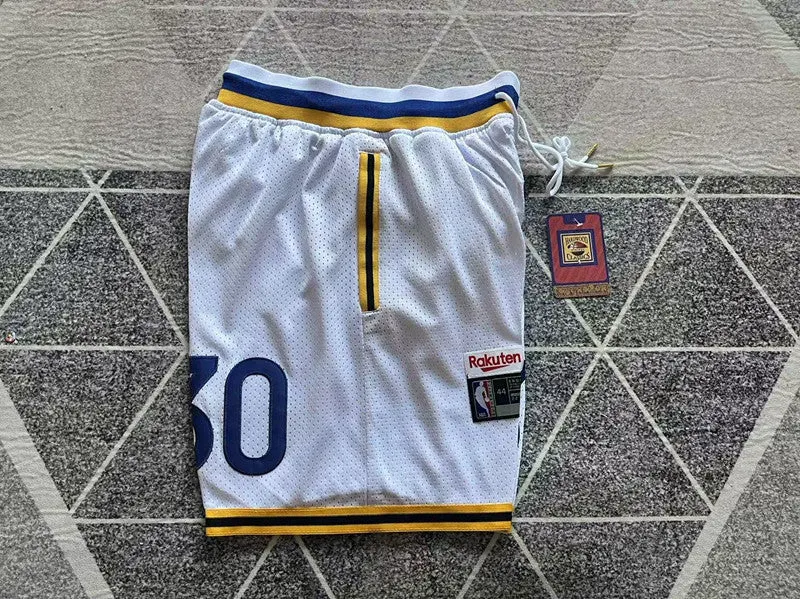 GOLDEN STATE WARRIORS STEPHEN CURRY WHITE SHORTS
