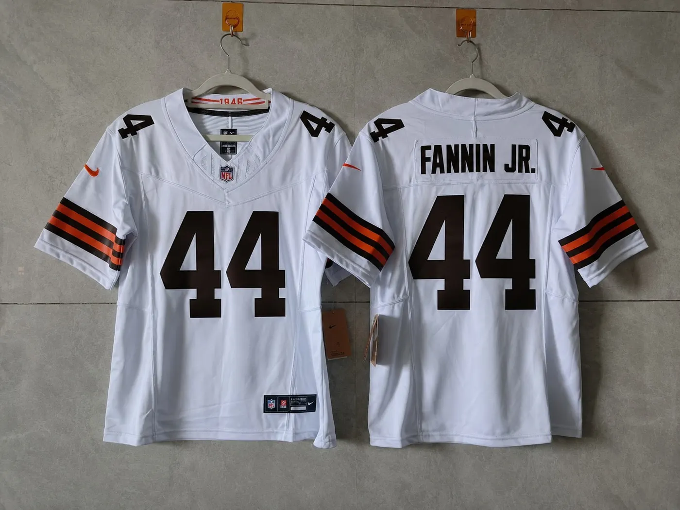 CLEVELAND BROWNS HAROLD FANNIN JR WHITE JERSEY