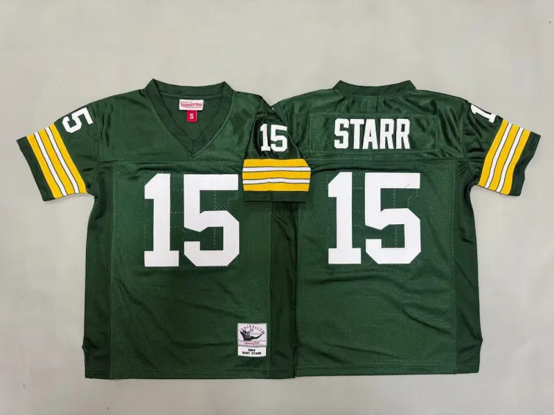 GREEN BAY PACKERS BART STARR GREEN VINTAGE JERSEY