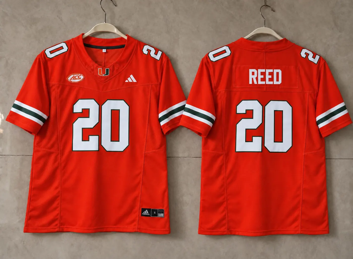 MIAMI HURRICANES ED REED ORANGE JERSEY