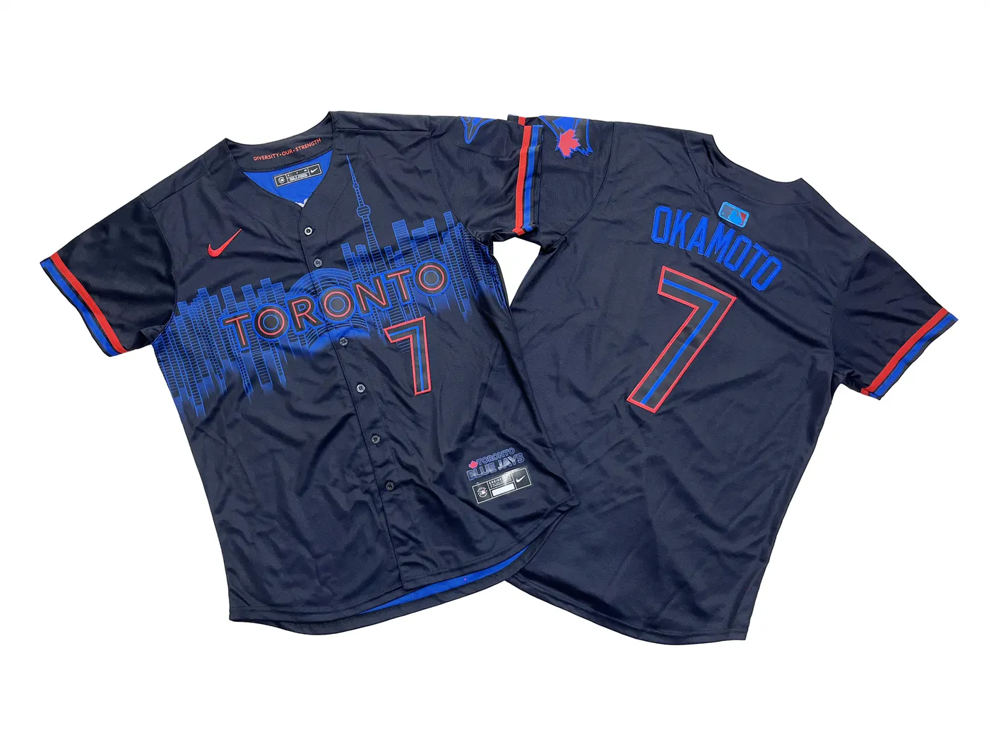TORONTO BLUE JAYS KAZUMA OKAMOTO BLUE JERSEY