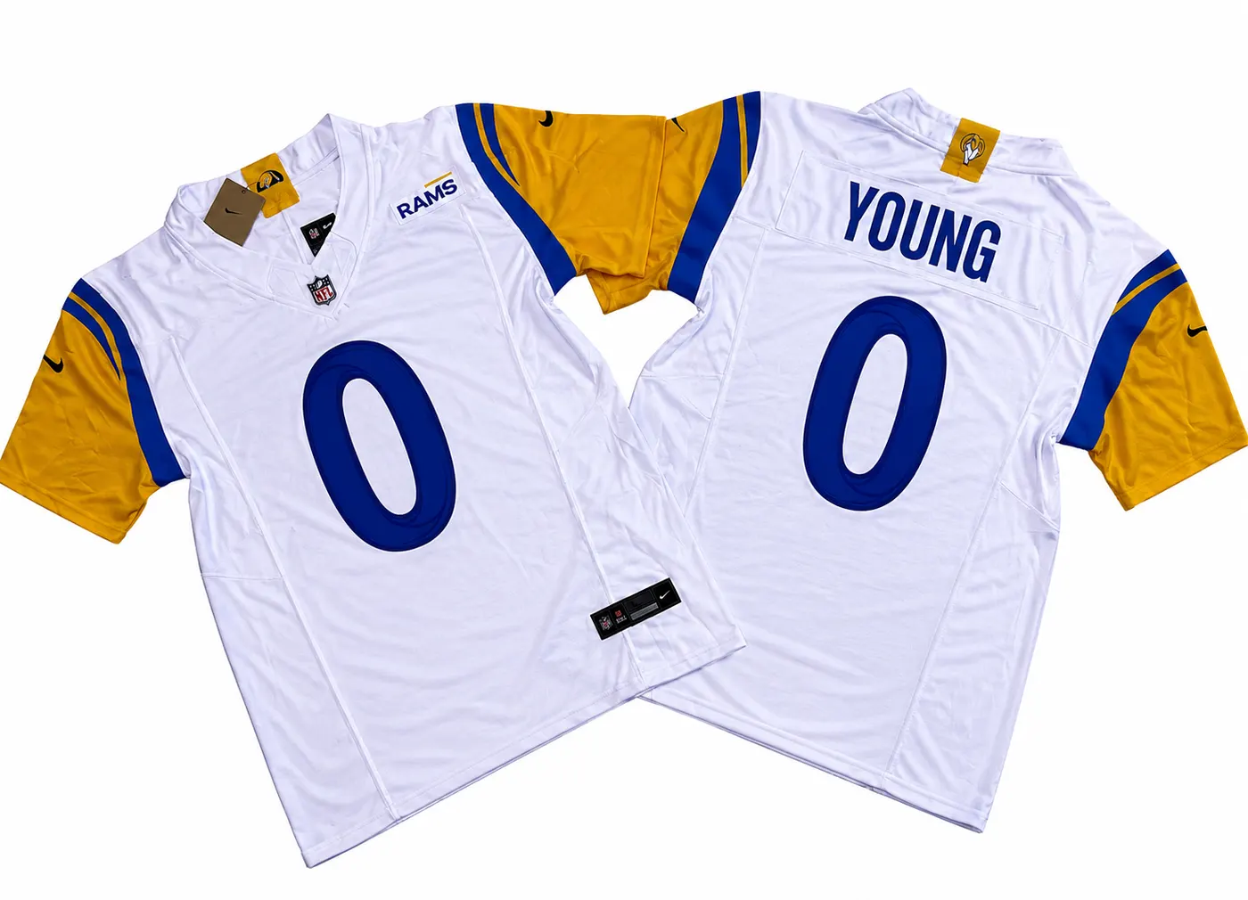 LOS ANGELES RAMS BYRON YOUNG WHITE JERSEY
