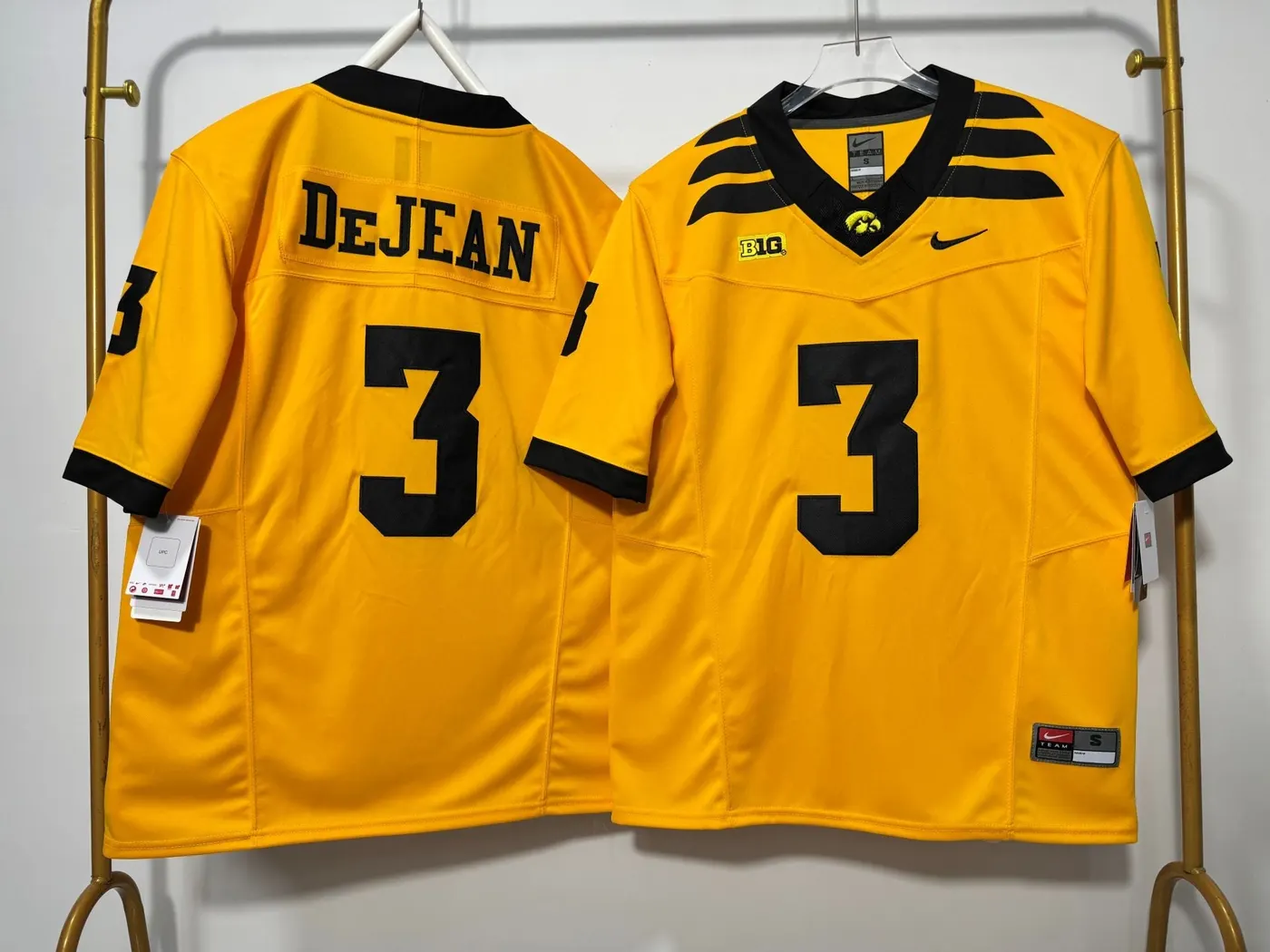 IOWA HAWKEYES COOPER DEJEAN YELLOW JERSEY