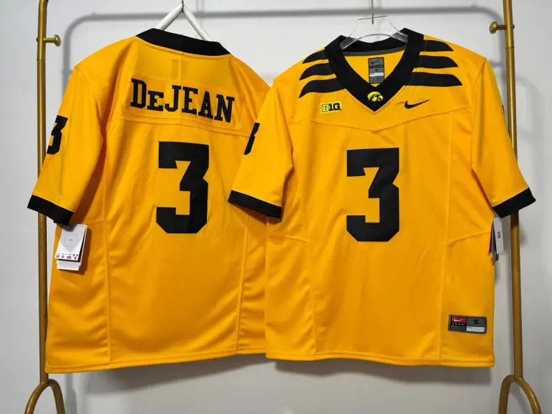 IOWA HAWKEYES COOPER DEJEAN YELLOW JERSEY