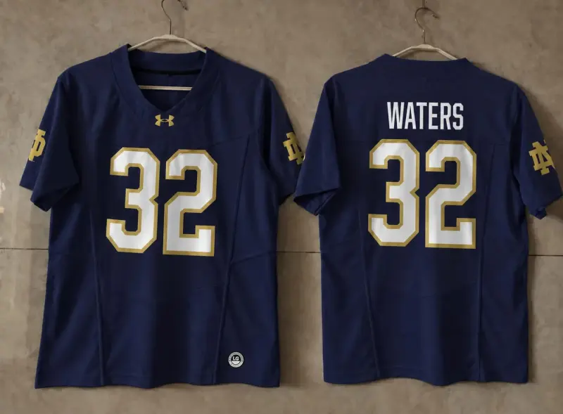 NOTRE DAME FIGHTING IRISH RICKY WATERS BLUE JERSEY