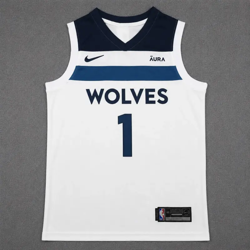 MINNESOTA TIMBERWOLVES LAMELO BALL WHITE JERSEY