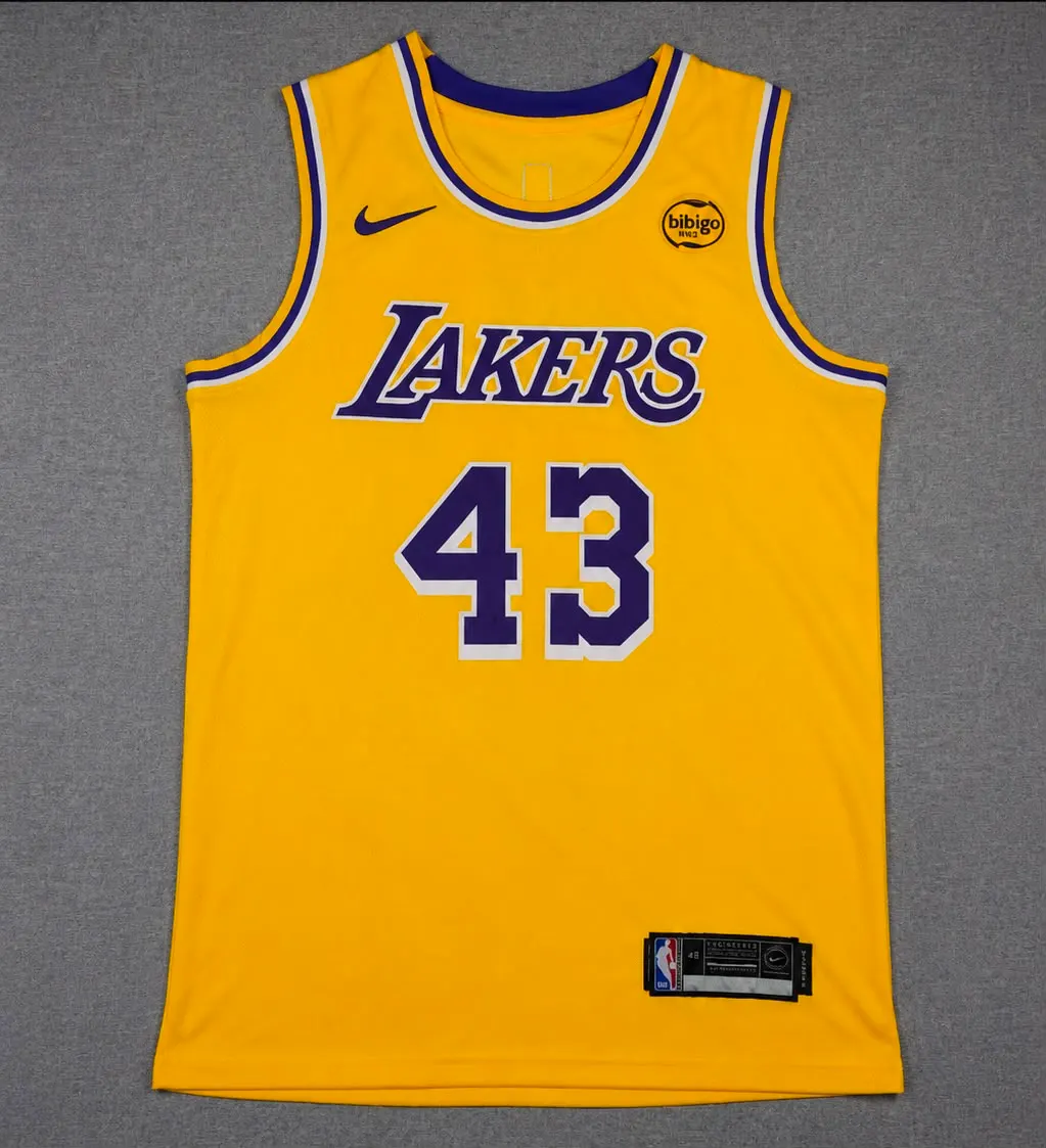 LOS ANGELES LAKERS CAMERON CARR YELLOW JERSEY