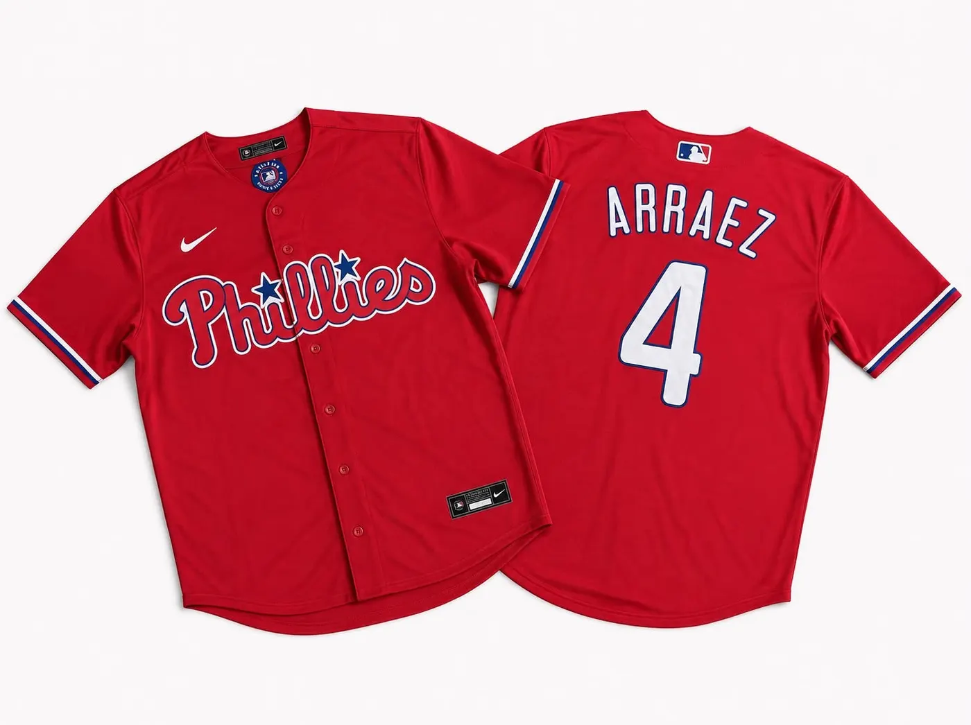 PHILADELPHIA PHILLIES LUIS ARRAEZ RED JERSEY