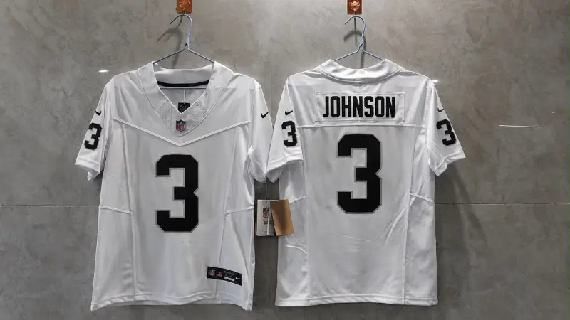 LAS VEGAS RAIDERS TARON JOHNSON RETRO JERSEY