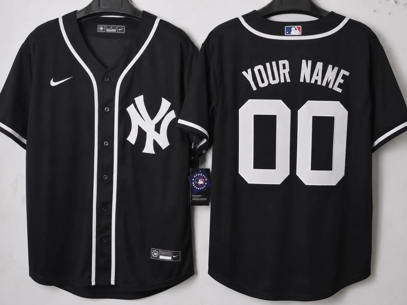 NEW YORK YANKEES CUSTOM BLACK JERSEY