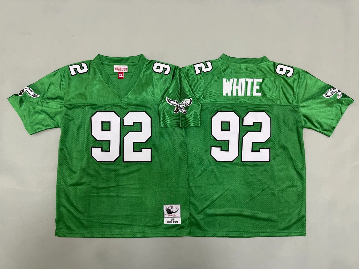 PHILADELPHIA EAGLES REGGIE WHITE VINTAGE GREEN JERSEY