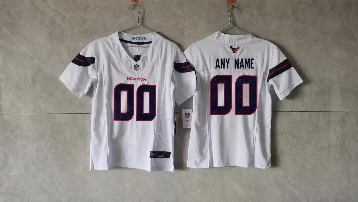 HOUSTON TEXANS CUSTOM WHITE JERSEY