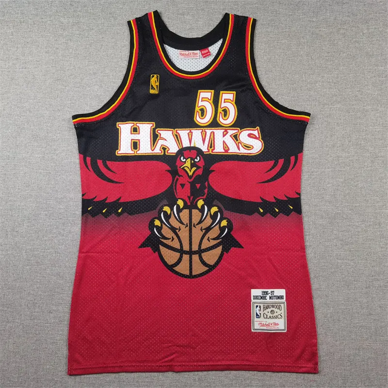 ATLANTA HAWKS DIKEMBE MUTOMBO RED VINTAGE JERSEY