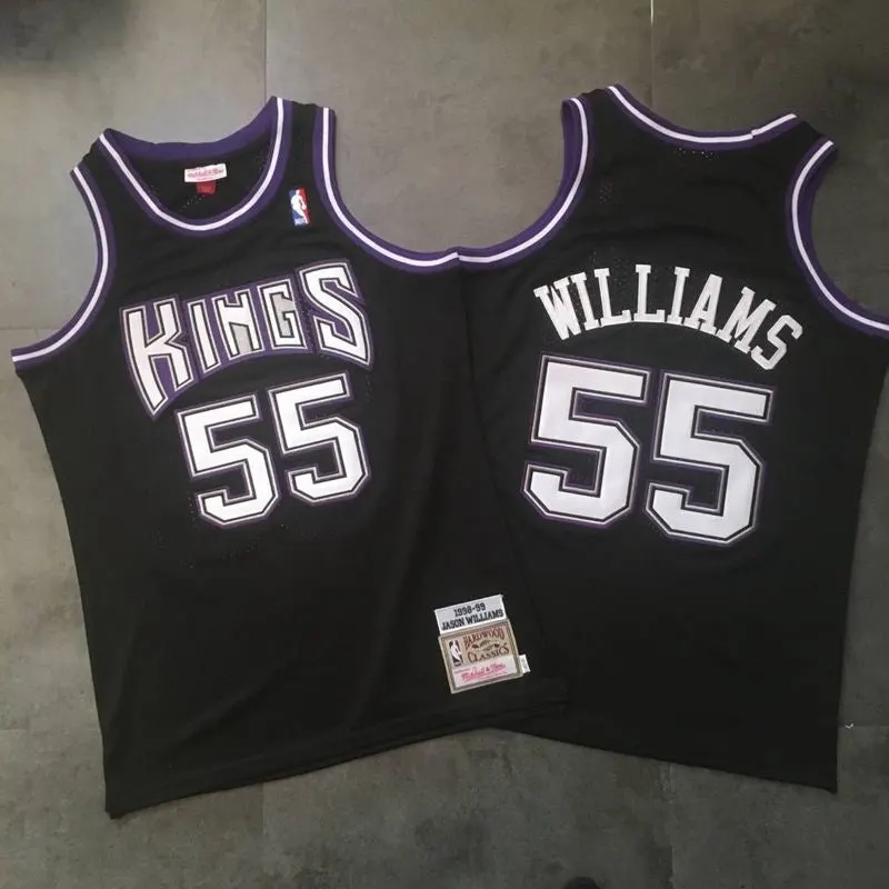 SACRAMENTO KINGS JASON WILLIAMS BLACK VINTAGE JERSEY