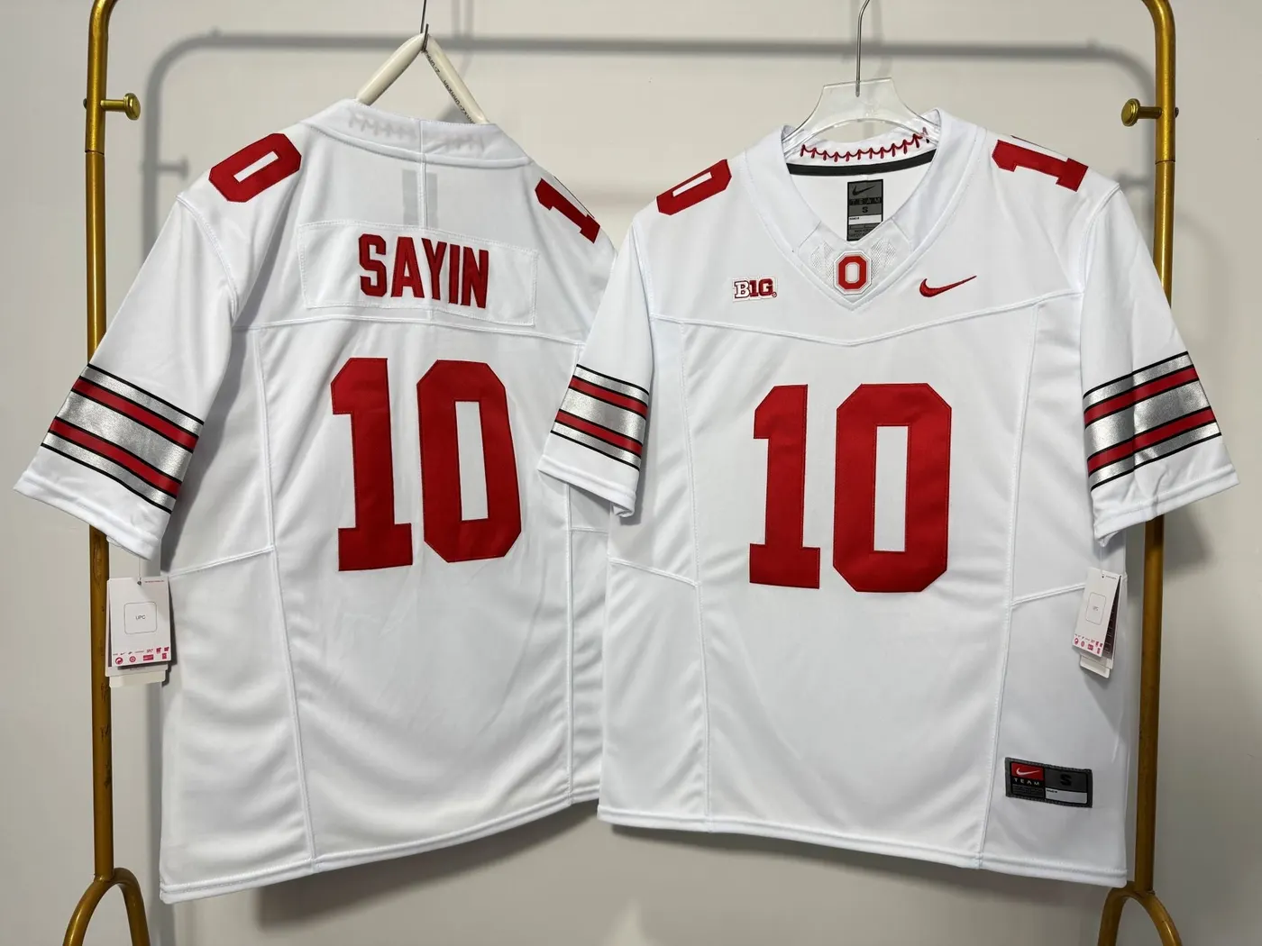 OHIO STATE BUCKEYES JULIAN SAYIN WHITE JERSEY