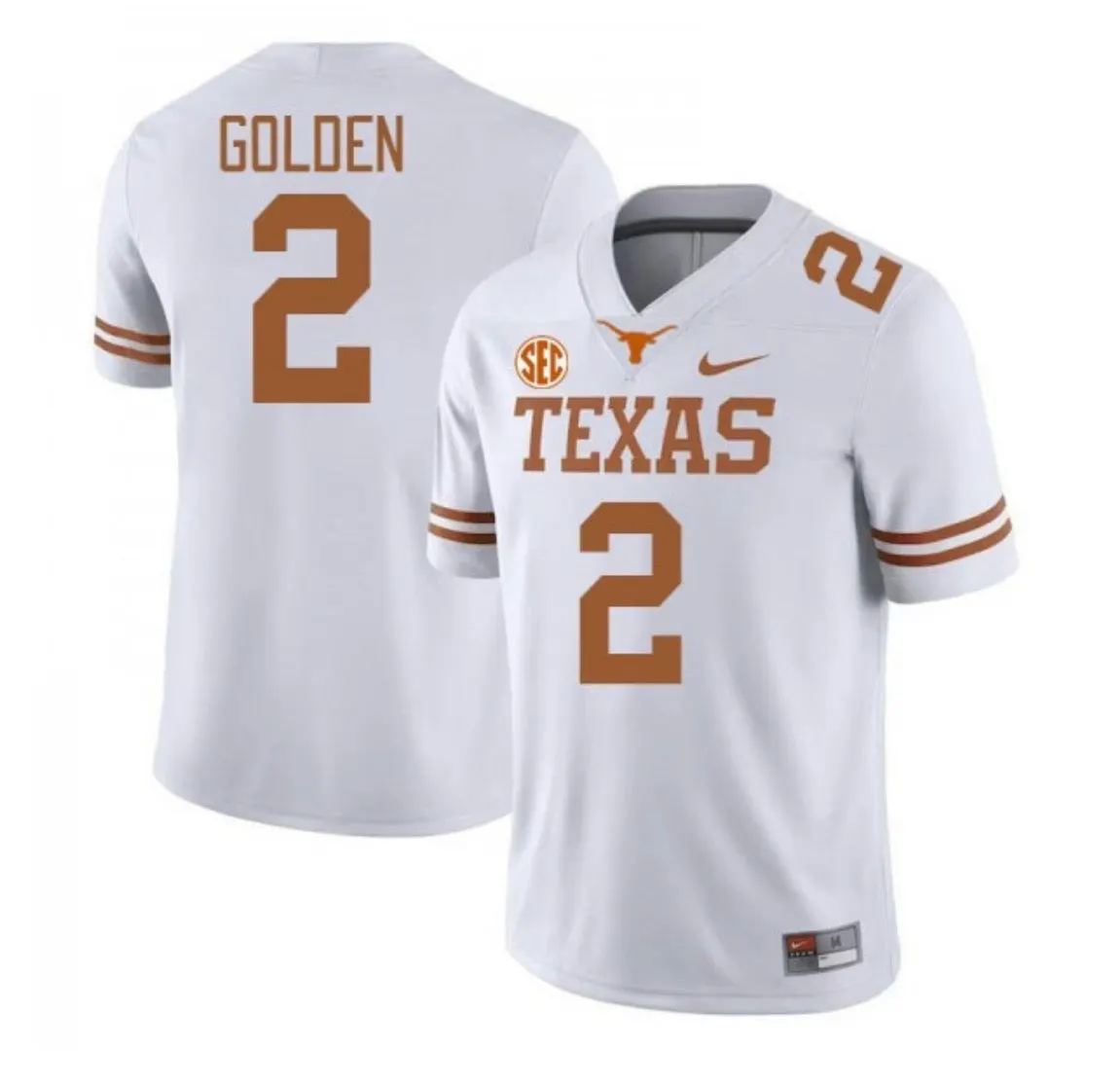 TEXAS LONGHORNS MATTHEW GOLDEN WHITE JERSEY