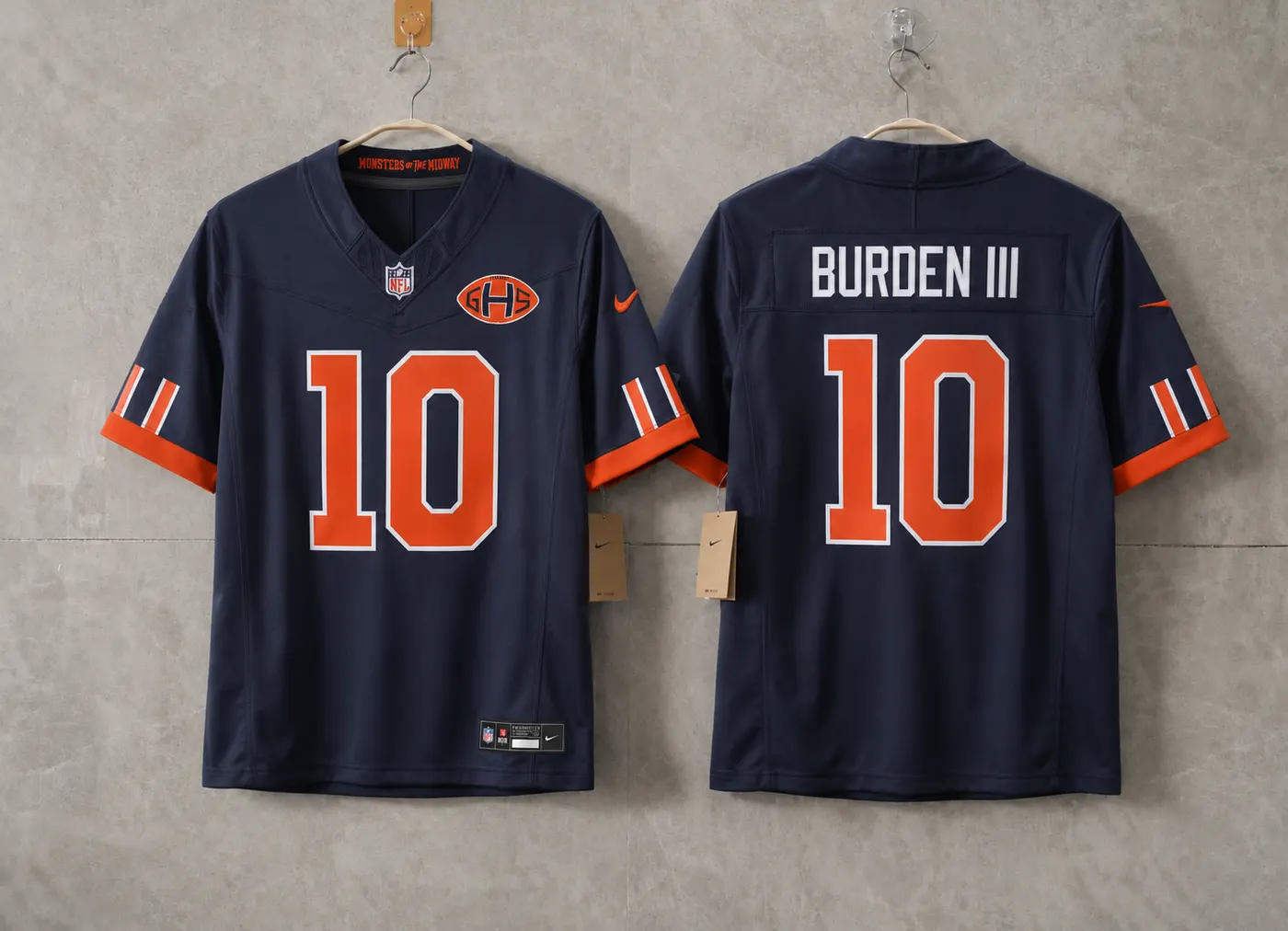CHICAGO BEARS BURDEN LUTHER III. RIVAL JERSEY