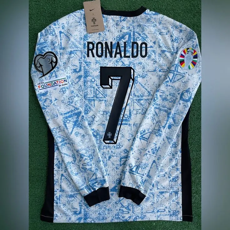Cristiano Ronaldo Portugal 2024 EURO Away Jersey Long Sleeve