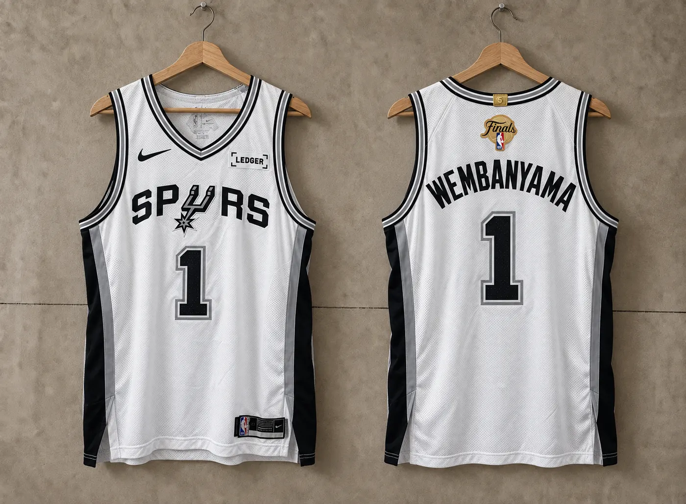 SAN ANTONIO SPURS VICTOR WEMBANYAMA FINALS WHITE JERSEY