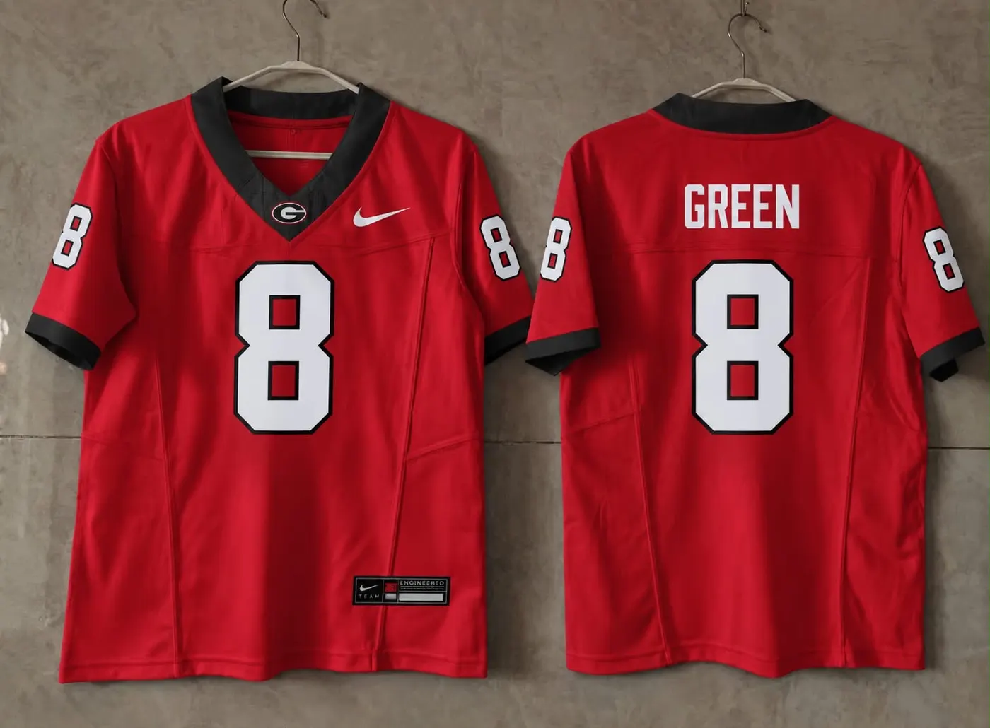 GEORGIA BULLDOGS AJ GREEN RED JERSEY