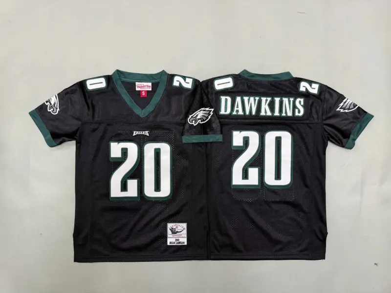 PHILADELPHIA EAGLES BRIAN DAWKINS BLACK VINTAGE JERSEY
