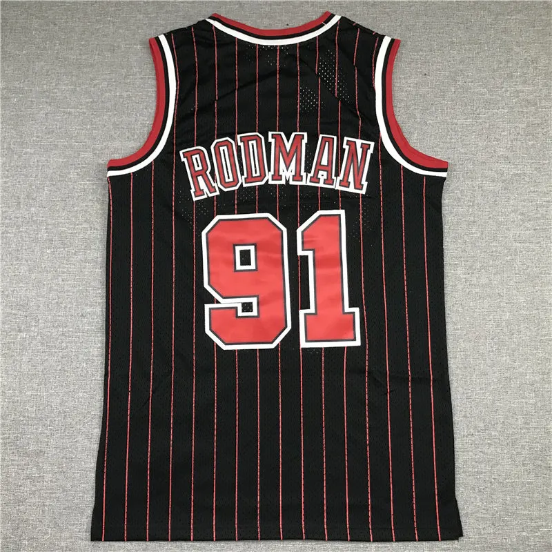 CHICAGO BULLS DENNIS RODMAN RED RETRO JERSEY