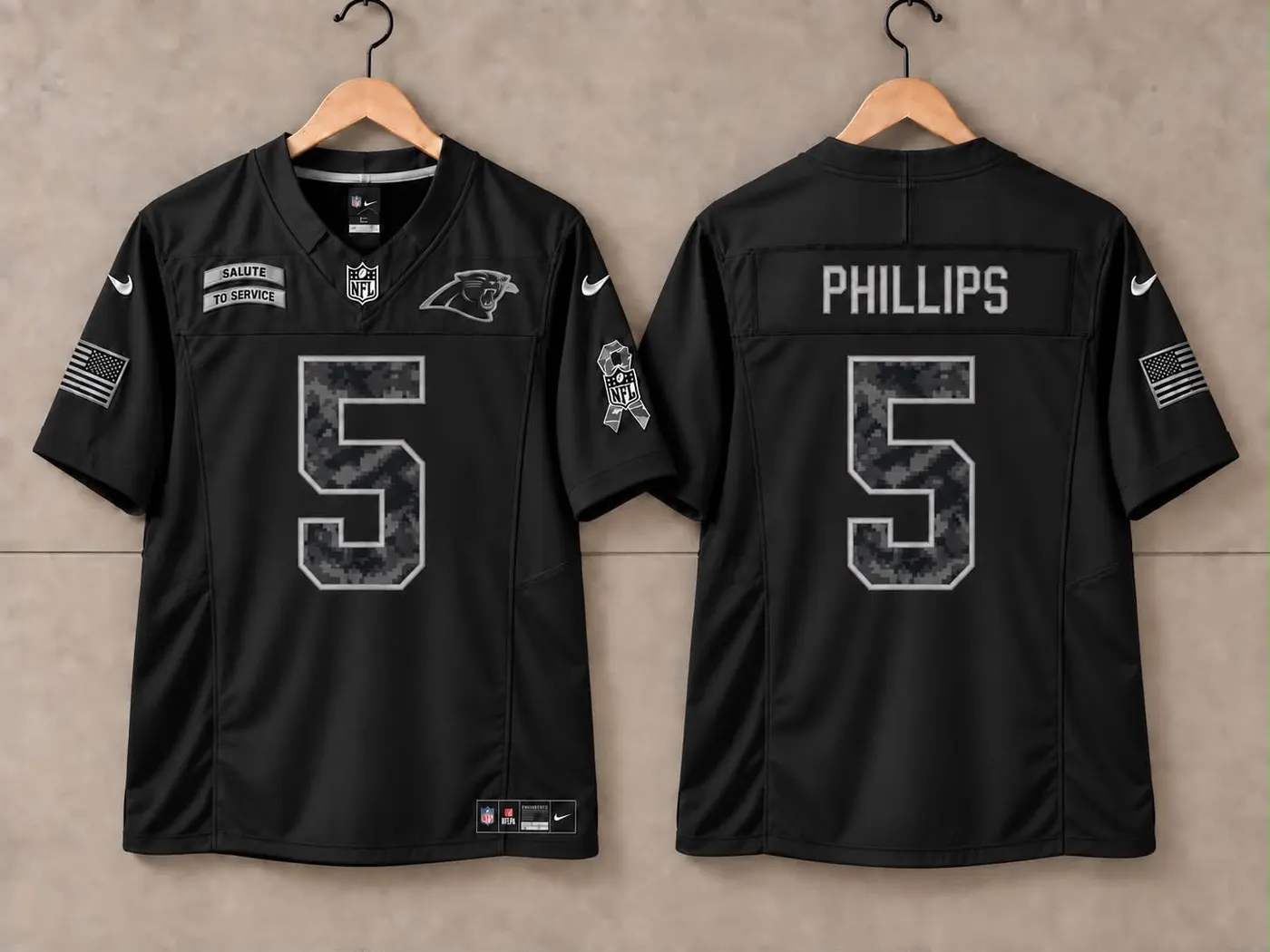 Carolina Panthers Jalen Phillips Salute to Service Jersey