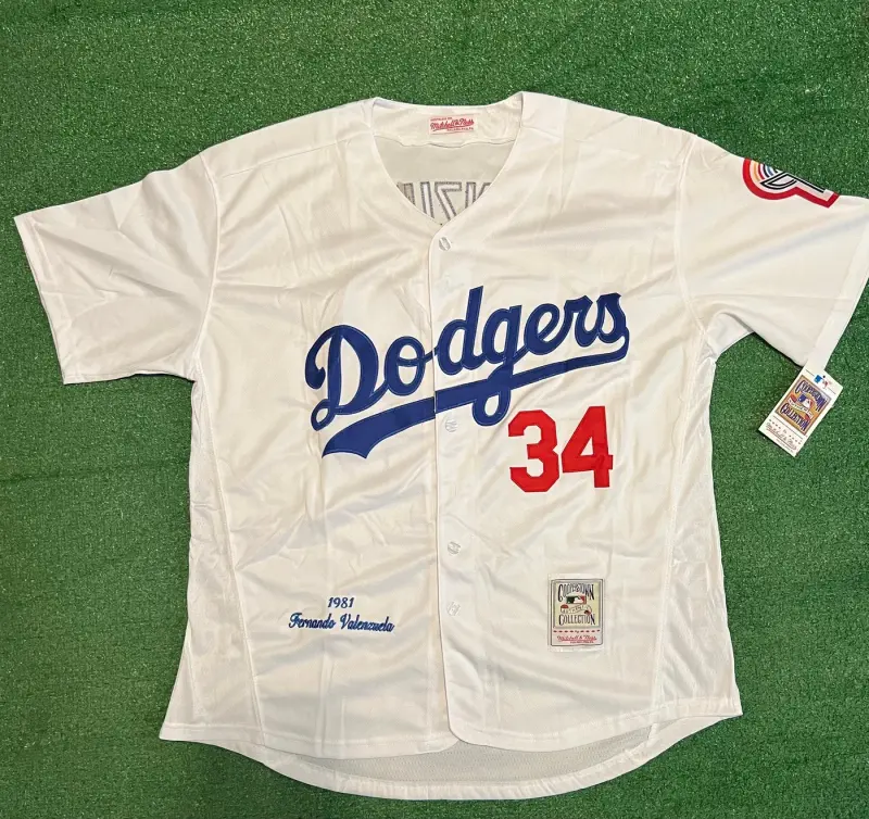 Fernando Valenzuela White Los Angeles Dodgers Jersey