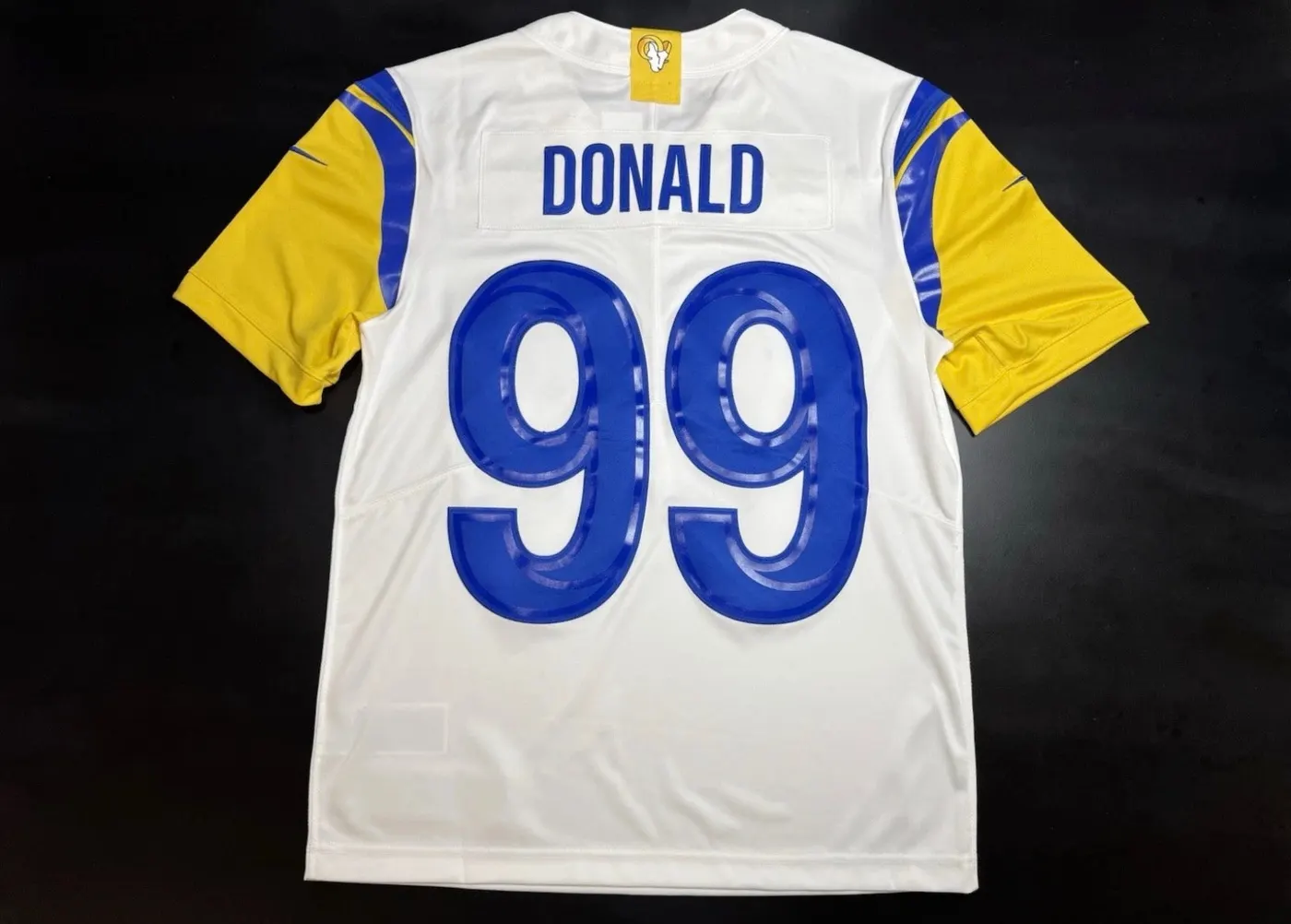 Los Angeles Rams Aaron Donald White Super Bowl Jersey
