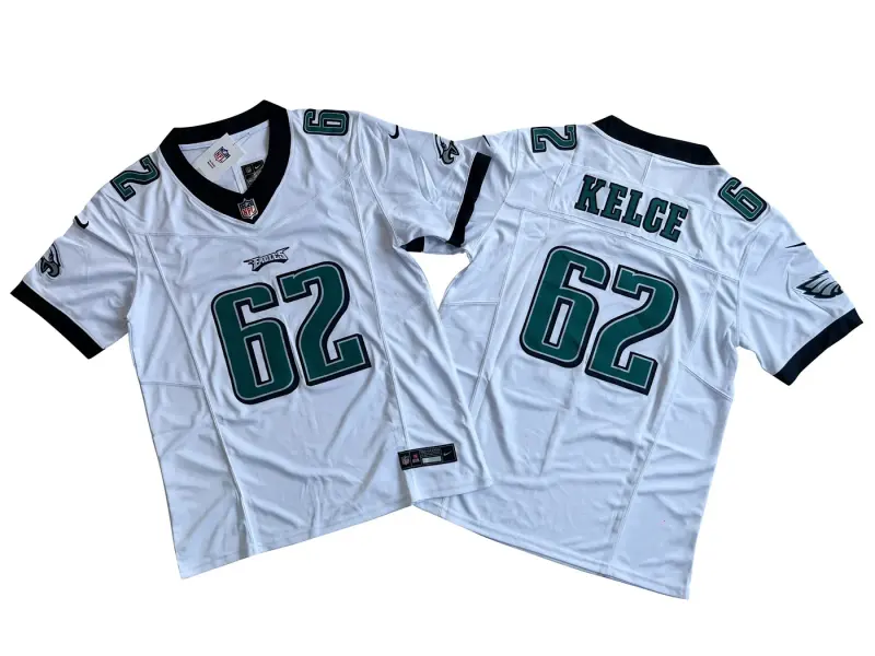PHILADELPHIA EAGLES JASON KELCE WHITE JERSEY