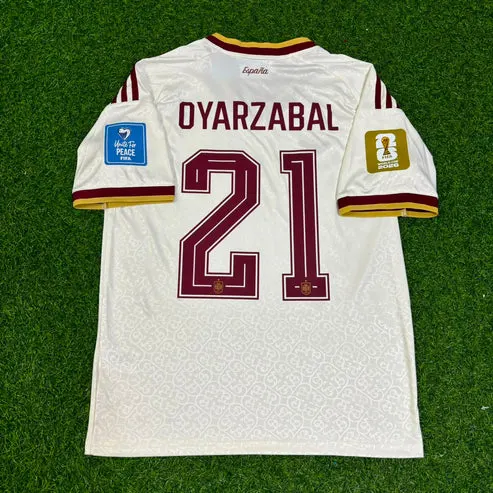 2026 WORLD CUP MIKEL OYARZAVBAL TEAM SPAIN WHITE JERSEY