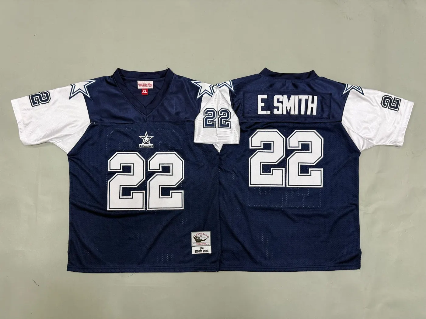 DALLAS COWBOYS EMMITT SMITH BLUE VINTAGE JERSEY