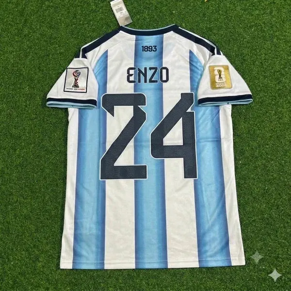 2026 WORLD CUP ENZO FERNANDEZ TEAM ARGENTINA BLUE JERSEY