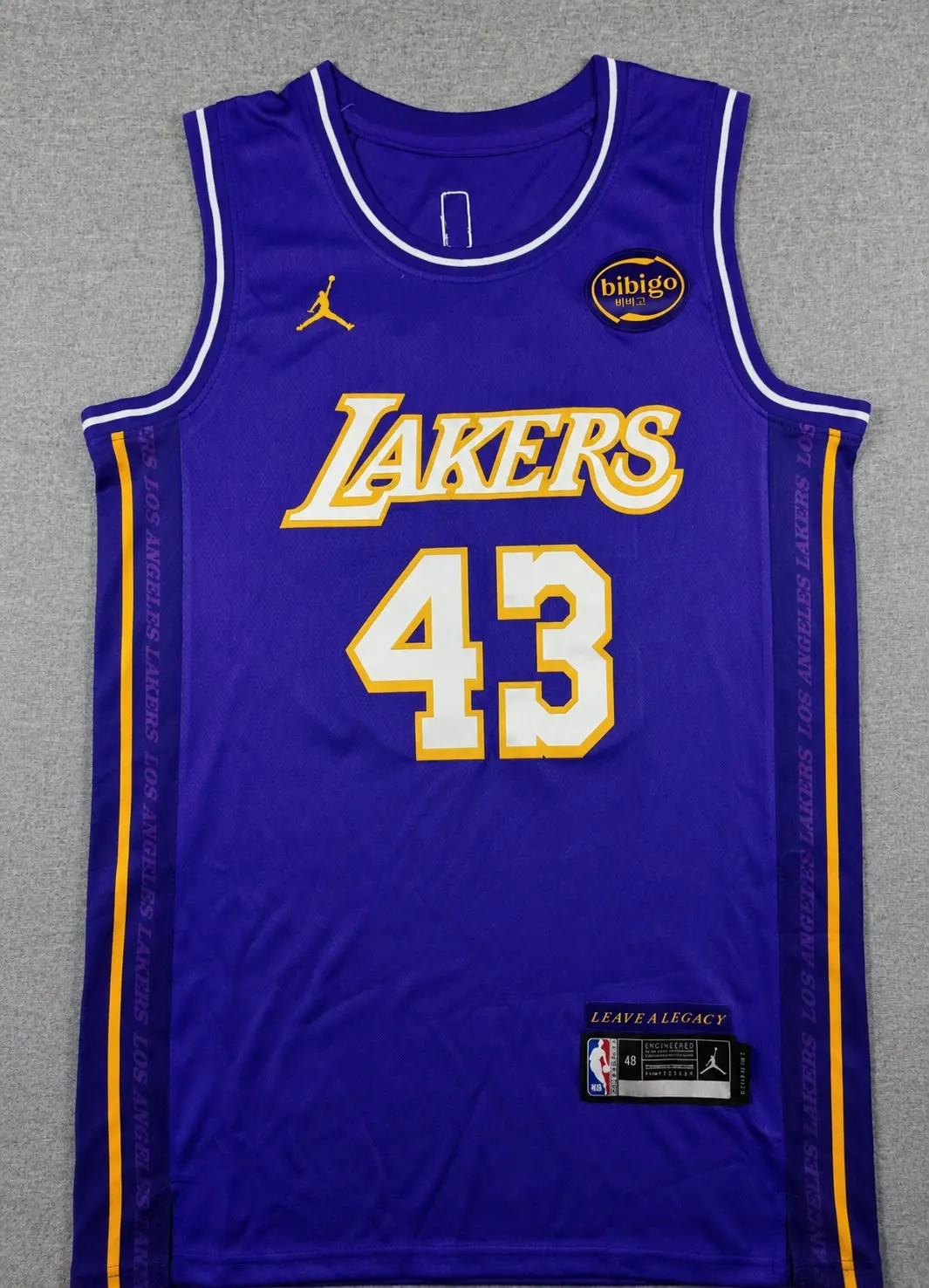 LOS ANGELES LAKERS CAMERON CARR PURPLE JERSEY