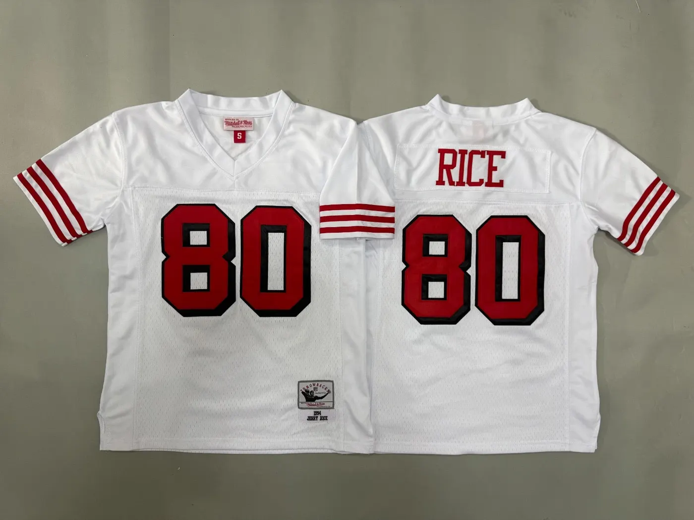 SAN FRANCISCO 49ERS JERRY RICE WHITE VINTAGE JERSEY