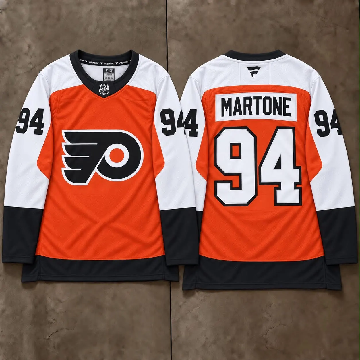 PHILADELPHIA FLYERS PORTER MARTONE ORANGE JERSEY