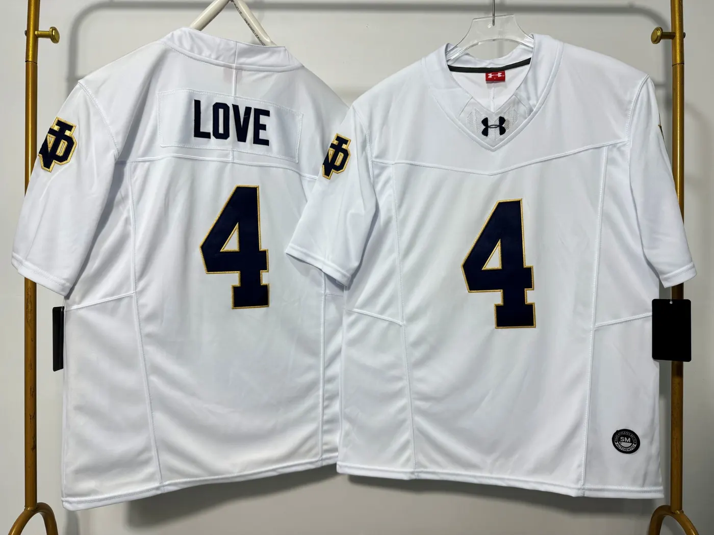 NOTRE DAME FIGHTING IRISH JEREMIYAH LOVE WHITE JERSEY