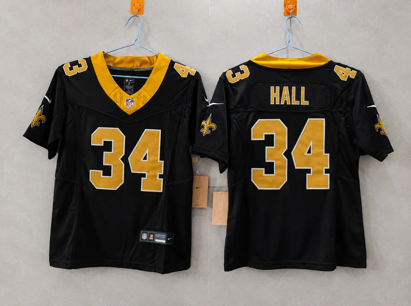 NEW ORLEANS SAINTS TJ HALL BLACK JERSEY
