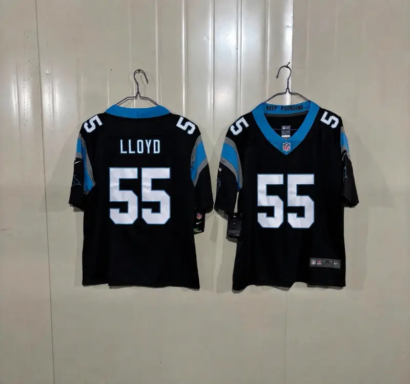 CAROLINA PANTHERS DEVIN LLOYD BLACK JERSEY