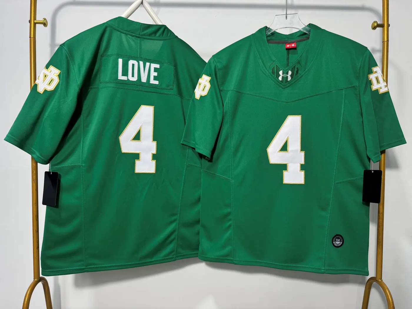 NOTRE DAME FIGHTING IRISH JEREMIYAH LOVE GREEN JERSEY