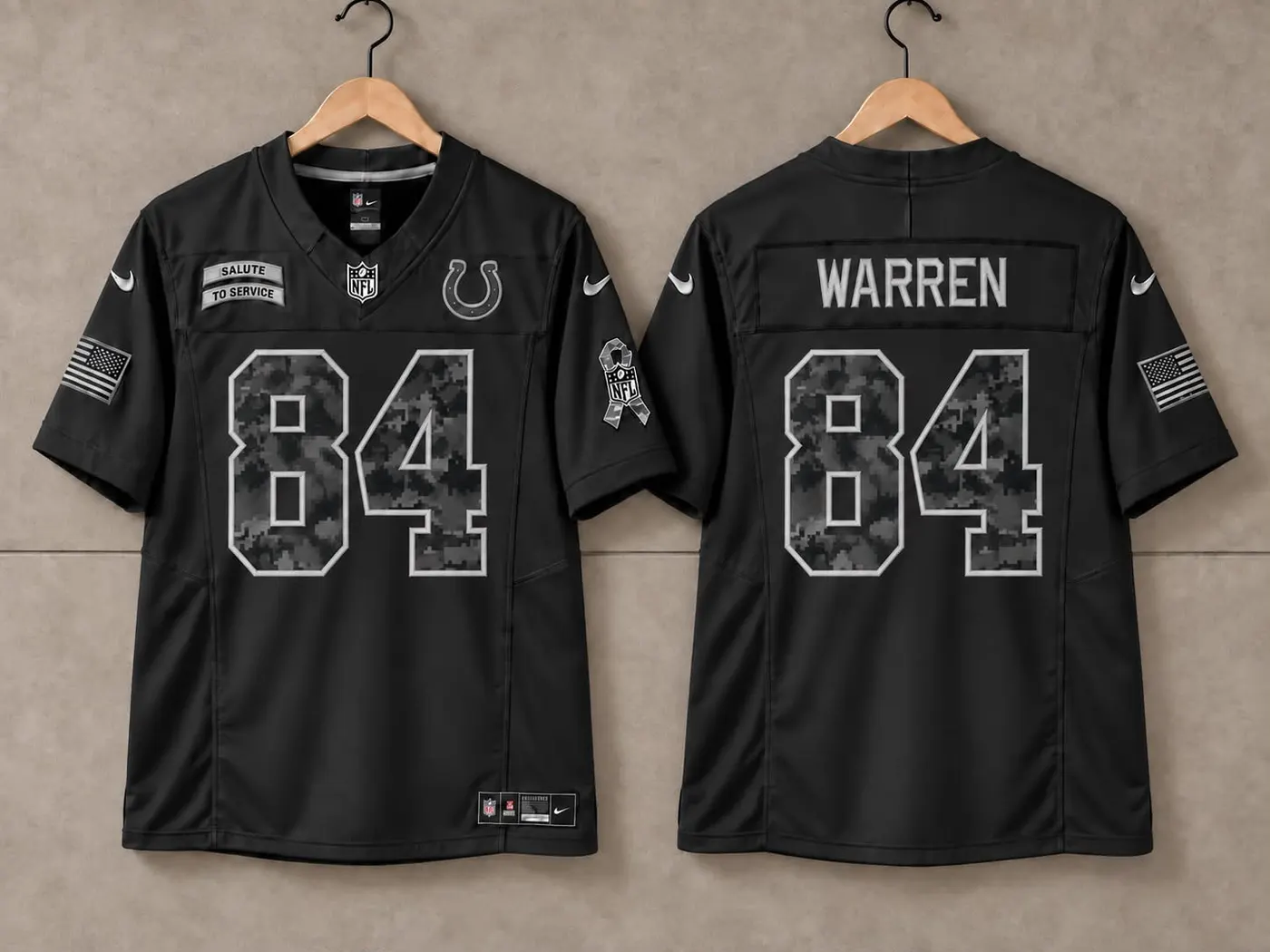 INDIANAPOLIS COLTS TYLER WARREN SALUTE TO SERVICE JERSEY