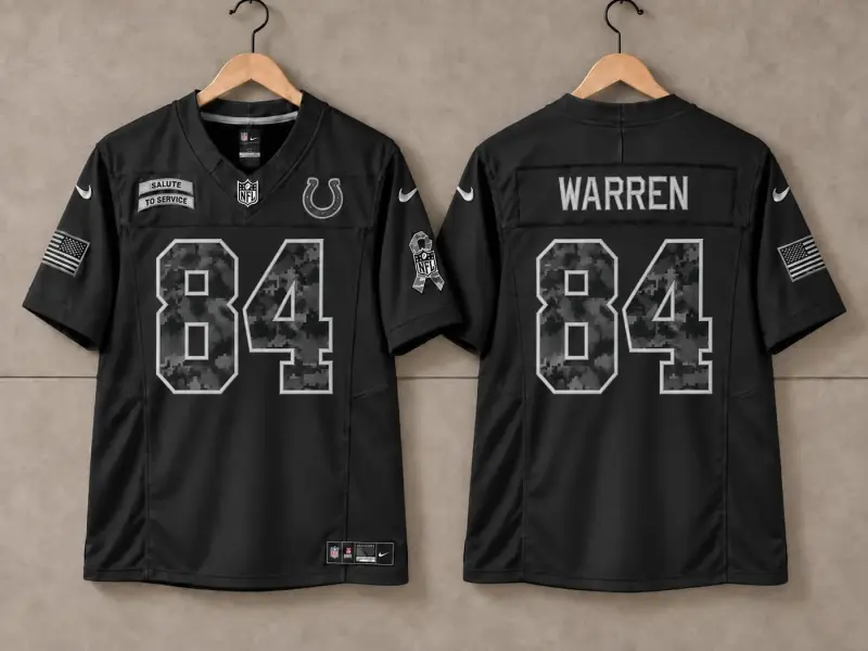 INDIANAPOLIS COLTS TYLER WARREN SALUTE TO SERVICE JERSEY